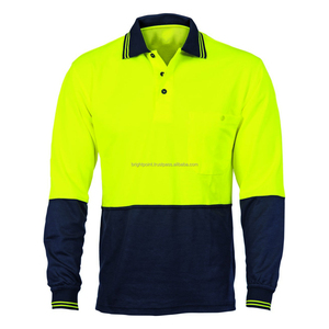 Camiseta Polo de Trabajo de Alta Visibilidad para Hombre, Transpirable, de Secado Rápido, Personalizada, de Poliéster, Manga Larga, Uniforme de Seguridad - Product Image 1