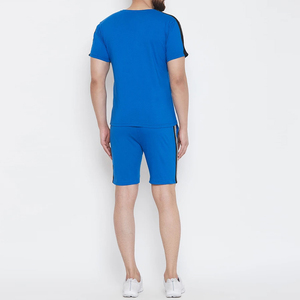 Sports Training Men <b>Twin</b> <b>Set</b> Custom T-Shirt and Shorts 100% Cotton Breathable Summer Casual Wear High Quality - Product Image 2