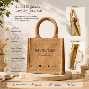 Bolsa de compras de moda de lino de yute de PVC transparente con cierre de cubierta, gran oferta, botella de tarro para mujer, bolsa para envolver regalos de Navidad - Product Image 5