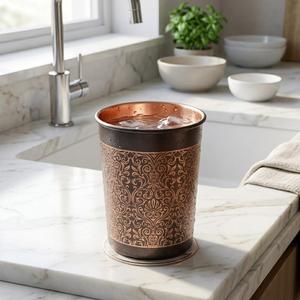copper decorative item indian handicraft bottle export handicraft bottle copper craft product artisan metalware bottle home - Product Image 3