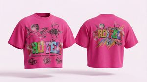 Camiseta de Hombre Moderna y Elegante con Logotipo Personalizado Impreso en Relieve, Transpirable, para Uso Diario en Verano, Estilo Hip Hop, 300 GSM - Product Image 3