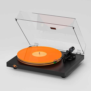 Orange Vinyl <b>Record</b> <b>Player</b> Turntable with Dust Cover <b>USB</b> DAC Bluetooth Stereo Audio for Home - Product Image 3