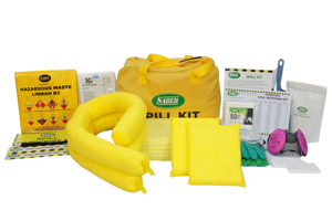 Kit de déversement de produits chimiques dangereux Mobile 12 Gallons (45 Litres) - Complet avec tampons et chaussettes absorbantes, dans un sac de transport portable - Product Image 5