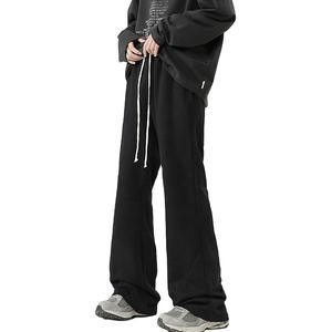 Nouveau design de pantalons de survêtement évasés en coton épais de qualité supérieure avec logo personnalisé pantalons évasés à cordon pour hommes 2026 - Product Image 2