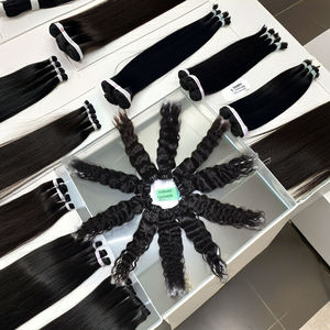 Pas cher 100% Naturel Remy Ondulé Noir Bundles Vendeur Indien Vierge Cheveux Cuticule Aligné Tengle Free Extensions de Cheveux Humains - Product Image 2