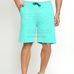 Pantalones cortos informales de algodón y poliéster para hombres más vendidos, tela de lona con patrón sólido, llegada caliente - Product Image 1