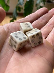 Traditional Bone <b>Dice</b> <b>Set</b> with Custom Size and Design Options - Product Image 4