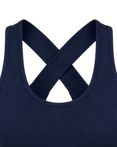 Débardeur de sport personnalisé bleu marine pour femme, respirant, sans manches, pour fitness, yoga, entraînement, vêtement de sport athlétique - Product Image 5