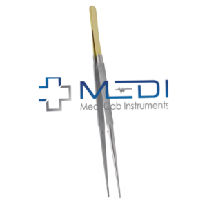 Pinces microchirurgicales de précision Premium à pointe fine droite en acier inoxydable plaqué or par medicab - Product Image 2