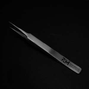 Pince à cils professionnelle en acier inoxydable personnalisée, durable, anti-magnétique, pour isolation de cils volumineux - Product Image 6