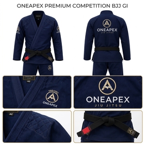 ชุดยูโด/ยิวยิตสู ONE APEX สีน้ำเงินกรมท่า พรีเมียม สำหรับผู้ชาย สำหรับฝึกซ้อมและแข่งขัน รับผลิตตามสั่ง ขายส่ง - Product Image 4