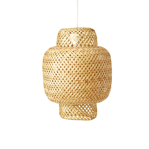 Abat-jour suspendu en bambou artisanal à 3 niveaux, lanterne en bambou tressé, couvercle de lustre, abat-jour de plafond écologique, vente en gros - Product Image 2