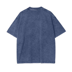 Camiseta Oversize para Hombre con Estampado de Humo y Niebla, Manga Corta, Cuello Redondo, Estilo Urbano, Tejido de Punto de Algodón, Ajuste Regular, Logotipo Frontal - Product Image 1