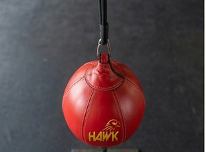 Ballon de vitesse double extrémité Hawk en cuir PU rouge, équipement d'entraînement de boxe suspendu KLTW INT'L KL-DEB-001, installation facile - Product Image 6