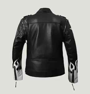 Regular Fit Custom Made Fashion <b>Leather</b> <b>Jackets</b> Wholesale 100 Percent <b>Leather</b> <b>Jacket</b> For <b>Men</b> Stylish <b>Men</b> <b>Leather</b> <b>Jacket</b> With - Product Image 2