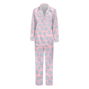 Ensemble de pyjama pour homme à manches longues avec imprimé renne de Noël, écologique, 100% soie de mûrier, vêtements de nuit d'hiver, tricoté, doux et confortable - Product Image 5