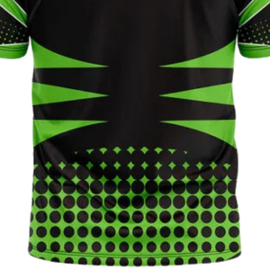 Camiseta Deportiva de Cricket Sublimada en Verde Lima y Negro para Hombre, Manga Corta, Ropa Deportiva para Entrenamiento y Partidos - Product Image 6