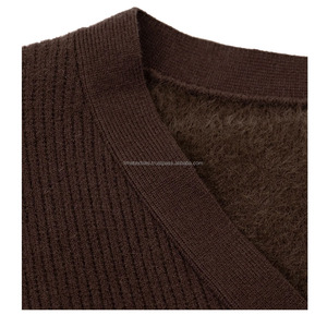 New Arrival Knitting Casual Female Winter Clothing Loose Solid Cardigan V-neck Knit Women's Sweater Top Wool/Acrylic Covered - Product Image 5