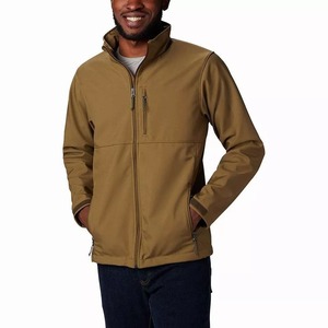 Wholesale Men Winter Denim Softshell <b>Slim</b> <b>Fit</b> Stand Collar Windproof <b>Jacket</b> Front Logo Cotton Lining New Design for Sale - Product Image 3