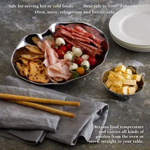 Elegante Bandeja Metálica Hecha a Mano para Decoración de Mesa y Accesorios de Lujo para el Hogar, Bandeja Metálica Elegante para Mesa de Comedor y Sala de Estar - Product Image 4