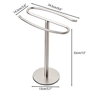 Stainless Steel Hand Towel Holder Stand Towel S Shape Countertop Towel Standing for Bath Towel <b>Bathroom</b> <b>Accessories</b> - Product Image 2