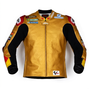Pol Espargaro MotoCP <b>Racing</b> <b>Jacket</b> Custom Motorsport Vintage Style Cowhide Kangaroo Leather <b>Jacket</b>/Chaqueta - Product Image 1