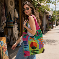 Tas Selempang Boho Hobo untuk Wanita |   Tas Selempang Hippie dengan Desain Luas |   Tas Kasual Bergaya untuk Penggunaan Sehari-hari dan Perjalanan