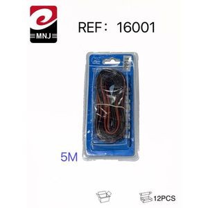 Cable de Plástico Rojo y Negro de 5 Metros en Perfecto Estado para Altavoces y Bocinas, Rendimiento de Audio Mejorado - Product Image 1