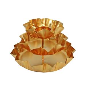 Juego de Cuencos Martillados Diya Urli al Mejor Precio para Decoración de Puja, Artículo Decorativo para el Hogar, de Latón, Duradero, para Uso en Interiores, Cuenco para Flores Flotantes en Agua - Product Image 6