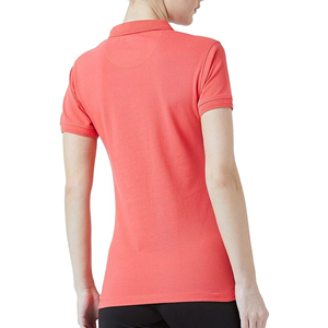 เสื้อโปโลแขนสั้นผู้หญิงน้ำหนักเบา สีคอรัล ผ้าโพลีเอสเตอร์ 100% แบบถักพิเก้ สวมใส่สบาย สีพื้น ทรงปกติ - Product Image 2
