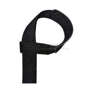 Sangles de musculation noires robustes pour la gym, sangles de préhension personnalisables avec logo, soutien pour l'entraînement de force, vente en gros - Product Image 2