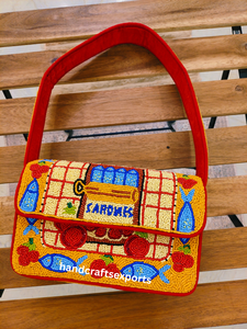 Sac à bandoulière de luxe fait main, professionnel, perlé, tendance, léger et brodé |   Conception de logo personnalisée disponible, écologique et sûre - Product Image 1