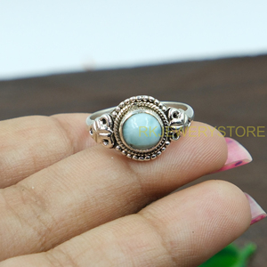Larimar <b>Ring</b> 925 Sterling Silver Blue Stone <b>Ring</b> Promise <b>Ring</b> <b>for</b> <b>woman</b> Engagement <b>Ring</b> <b>Statement</b> <b>ring</b> Jewelry Christmas Gift - Product Image 5