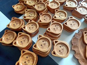 Posavasos de Madera Ecológico y Sostenible de Alta Calidad, Personalizable, Protección para Bebidas en Restaurantes y Hoteles, Color Azul - Product Image 4