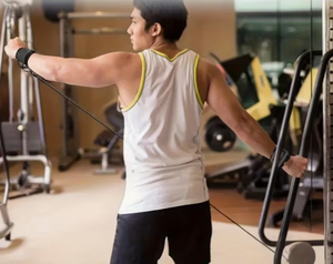 สายรัดข้อมือปรับระดับได้สำหรับเครื่องเคเบิล  แผ่นรองนีโอพรีนสำหรับการออกกำลังกายกล้ามเนื้อหน้าอกและการฝึกความแข็งแรง - Product Image 5