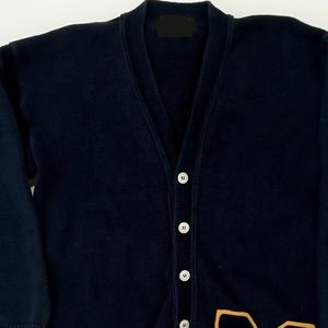 SEEBI SPORTS Men's Yellow Wool/Cashmere/Cotton <b>Thick</b> Knit <b>Cardigan</b> Sweater Delta for Phi Letters Solid Sleeves Full Sleeve - Product Image 5