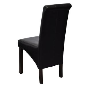 6 chaises de salle à manger en similicuir noir - Product Image 3
