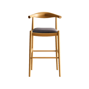 Export Quality Durable Teak Wood Modern Elvaro Bar Chair <b>Stool</b> <b>Cushioned</b> Oscar Seat Commercial Bar Furniture Cafe Counter - Product Image 1