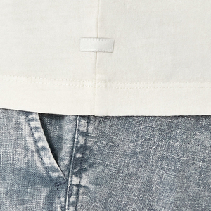 Pantalones Cortos Deportivos Personalizados al por Mayor para Hombre, Estilo Urbano, 100% Algodón, Diseño Sólido con Logotipo Decorativo, Antiarrugas, con Bolsillos - Product Image 4