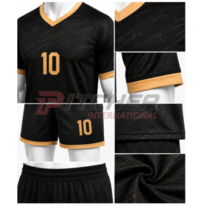 Service de conception d'uniformes de football personnalisés : Short à carreaux respirant, options grandes tailles, créez vos propres couleurs, disposition, nom d'équipe, joueur - Product Image 6