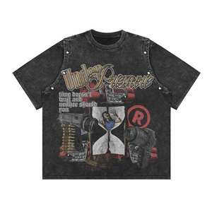 Camisetas de Hombre 100% Algodón Tejido Ecológico de Alta Calidad, Tallas Grandes, Estilo Oversize, para Verano, Venta al por Mayor - Product Image 2