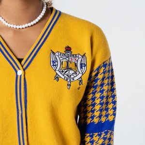 Ensemble jupe et haut pour femme, motif pied-de-poule doré, élégant, deux pièces assorties, tenue décontractée tendance, mini-jupe et haut stylés, boutique pour femmes - Product Image 4
