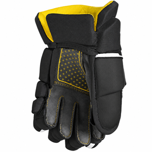 Gants de hockey sur glace IBERIA Premium Black avec doublure jaune |   Gants de protection pour joueurs de hockey |   Logo personnalisé OEM en gros - Product Image 3