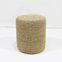 Pouf Ottoman Artex Dong Thap Rush, siège tressé durable pour la décoration intérieure