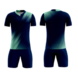 Men's <b>Soccer</b> Uniform Set V-Neck Short Sleeve Gradient Pink Navy Sublimated Latest <b>Soccer</b> Uniform Hot Sale Breathable <b>Soccer</b> Set - Product Image 2