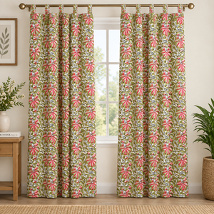 Lightweight Pastoral Window Treatments | Wholesale 100% Cotton Sheer Curtains | Eco Friendly Privacy Curtains for Living room - Product Image 1