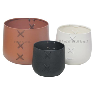 Macetero de Interior Multiusos, Diseño Clásico en Cruz, Recubrimiento de Hierro en Polvo, Duradero, con Drenaje - Product Image 1