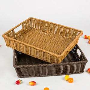 Cestas de ratán rústicas y elegantes para almacenamiento decorativo y decoración del hogar, cestas de ratán naturales hechas a mano, estilo contemporáneo. - Product Image 1