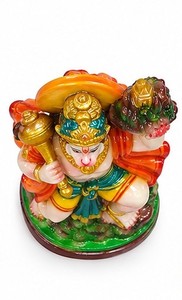 Escultura de Resina Colorida de Hanuman, Figura del Dios Mono, Estatua Hindú Tradicional para Decoración de Culto en Villas - Product Image 2