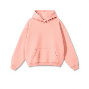 Wholesale Men's <b>Red</b> <b>Hoodie</b> Solid Color Long Sleeve Pullover Sweatshirt Regular Fit Casual Hooded Top with Front Pocket - Product Image 4